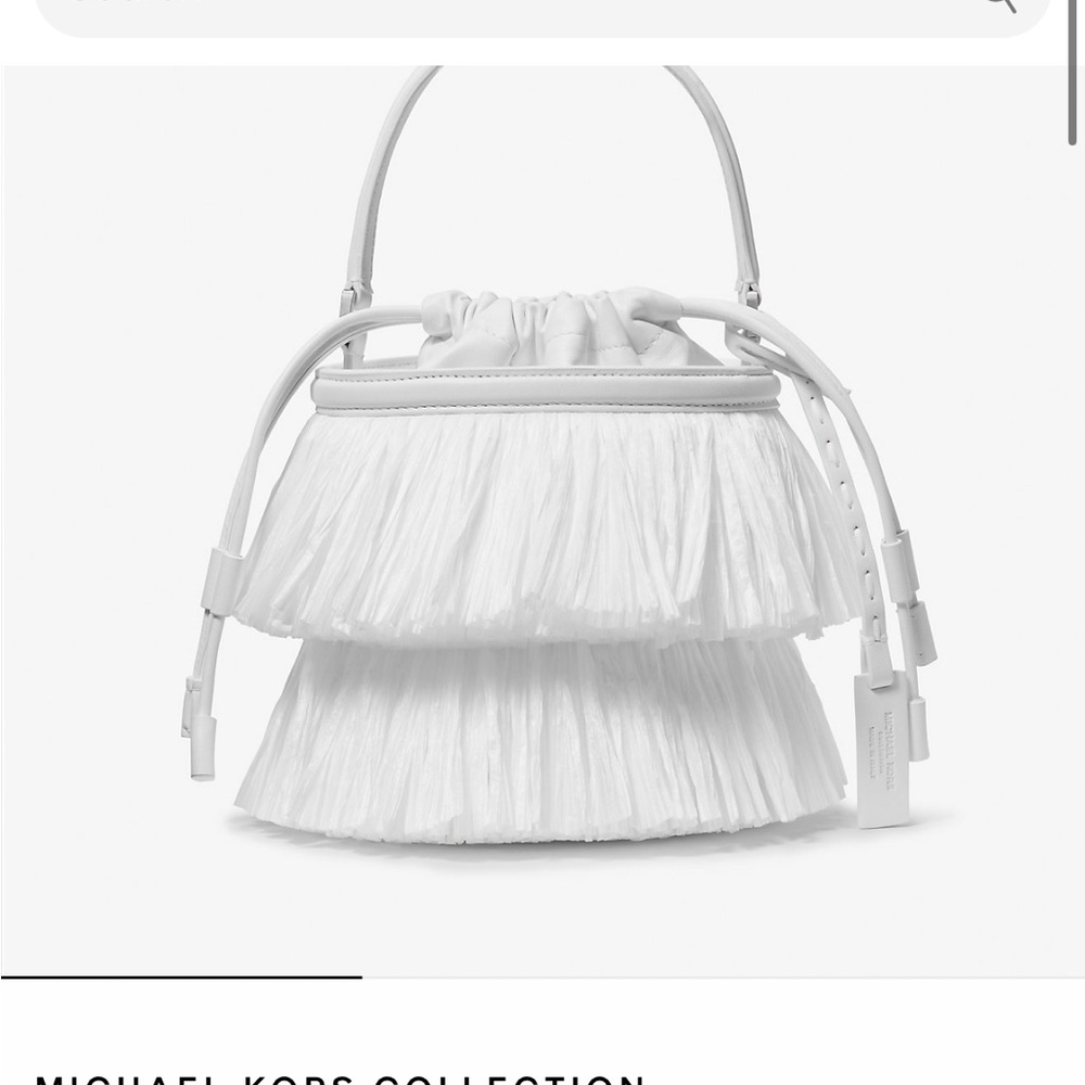 Michael Kors White Fringe Bag